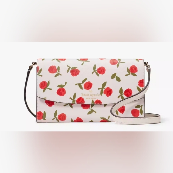 kate spade Handbags - Kate Spade Dana Small Flap Crossbody NWT Roses 🌹